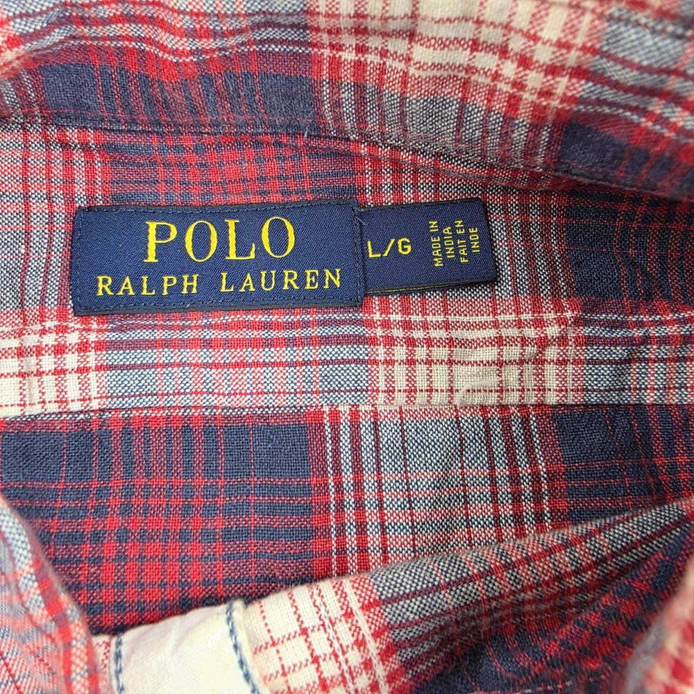 Polo Ralph Lauren US Naval Reserve Flannel Shirt Plaid Mens L - Picture 2 of 9